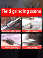 Carbide Burr Set 1/4" Shank SA-5 Die Grinder Bits Tungsten Double Cut Burr Bits (1/2" Cutter Dia X 1" Cutter Length) for Die Grinder Kits Metal Grinding Drilling Polishing (3pcs)