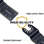 100Pcs Oscillating Tool Blades Professional Universal Oscillating Saw Blades Wood Multitool Blades Compatible with Dewalt, Milwaukee, Ryobi, Rockwell, Bosch