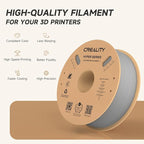 Official Creality Hyper PLA Filament 1.75mm, High Speed PLA 30-600mm/s 3D Printer Filament, Dimensional Accuracy +/-0.02mm, Fit Most FDM 3D Printers, 1KG(2.2lbs) Spool Gray