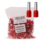 500pcs AWG12/3.5 mm² Wire Ferrules Terminals Kit Red, Terminal Connector Wire Insulated Cord Pin Ends Terminals for Electric, Industrial, Chemical Industry, Power Control System, etc.