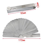 Stainless Steel Feeler Gauge Dual Marked Metric, Foldable Spark Plug Feeler Gauge, Valve Clearance Feeler Gauge for Measuring The Thickness (0.04-0.88 Mm, 32 Blades)