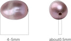 Natural Pearl Beads Rice 4-5mm Purple Freshwater Cultured Loose Gemstone Beads for DIY Jewelry Making 13.8''/Strand HQ