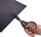 CCR Scissors 8 Inch Soft Comfort-Grip Handles Sharp Titanium Coating Blades, 4-Pack
