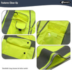 JKSafety 20 Pack 9 Pockets Class 2 High Visibility Zipper Front Safety Vest With Reflective Strips,Meets ANSI/ISEA Standard (X-Large, 156-Yellow)