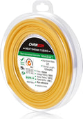 Chanzon 2:1 Ratio 5/32" (4mm) Heat Shrink Tubing 8Ft Roll (2.5M Total Length) Yellow Polyolefin Sleeving Wrap Shrinking 2 to 1 1pcs