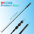 Flexible Installer Drill Bit for Pulling Wires Through Walls Ceilings and Sidewalks,54-Inch Long, 9/16-Inch Auger with a Fish Eye Hole and Screw Point, 3/16" 3-Flat Anti-Slip Shank