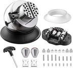 DZQ Ball Vise 3" Engraving Setting Tool 360°Rotation Professional Ball Vise 36PCS Attachment Jewelry Engraving Block Tools(Stainless Steel)