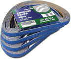 1/2" x 18" Zirconia Sanding Belts for Metal - 1/2 x 18 Inch Zirconia Metal Grinding Sand Paper, 36 PCS 40 Grits, Perfect for Knife Blade Sharpening, Metal Polishing, Derusting, Woodworking