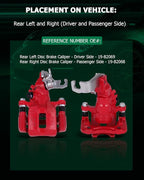SCITOO Rear Left+Right Brake Calipers With Bracket 19-B2068 19-B2069 Compatible For Honda For Accord 1998-2007