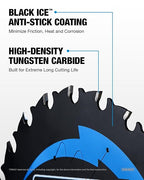 CRALY 5-3/8 Inch 24T Wood Framing & 30T Metal & 50T Aluminum Cutting Circular Saw Blade, 20mm Arbor, Carbide Tipped, Thin Kerf, Black Ice™ Coating, for Wood, Aluminum, Metal, 3-Pack(C054243050-3D)