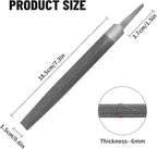 6-inch Half Round Medium Cut File, Double Cut Teeth, High Carbon Steel, Single Hand File Without Handle, Suitable for Shaping Metal, Wood, etc.