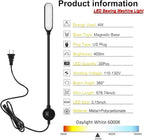Magnetic Work Light, LED Machine Light with Flexible Gooseneck – Multi-Purpose for Workbench, Lathe, Drill Press & Crafting
