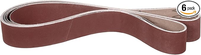 2 x 72 Inch Sanding Belt, 6 Pcs 400 Grit Knife Sharpener Belts Work Sharpening for Belt Sander Knife Carving Tool Metal Working