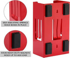 EMENTOL 2PCS Magnetic Glove/Tissue Dispenser Holder Set, Red and Black Glove Dispenser Wall Mount, Mount Onto Tool Box or in Workshops