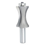 Akylin's Convex Edge Oval Router Bit 1/2" SHK x 1-13/16"CL, Shallow Bullnose at 1-1/2" Length,Convex Column Molding Router Bits-Perfect for Stair Treads and Shelf Edges