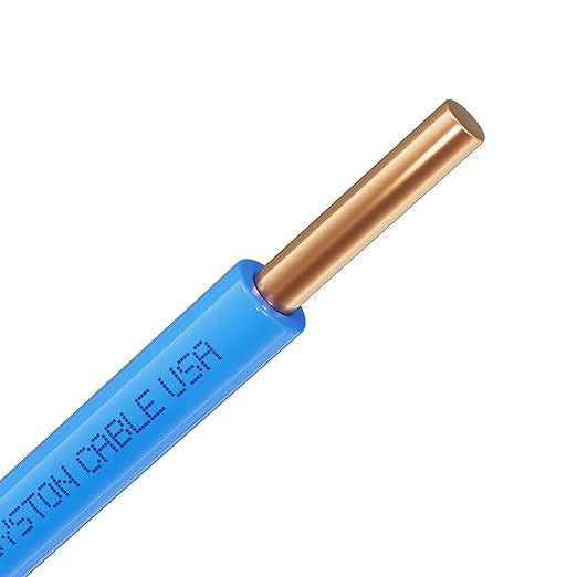 14 AWG Tracer Wire 600V 100% Solid Copper Conductor Direct Burial Underground, Blue Tracer Wire for Locating Underground Pipes and Lines Water Sewer Pipe Fiber Optic Gas Electrical Wire, 250 FT
