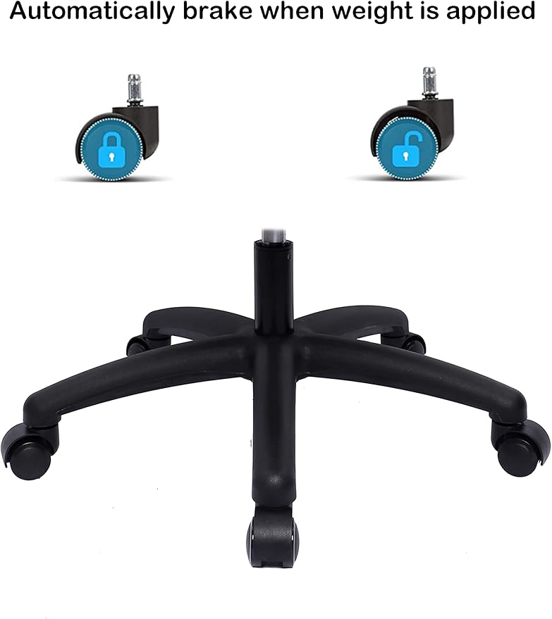 Chair Master FSS Series Square seat Tall (24"-34") seat Height Chair. Vinyl-for Office, Garage, Desk, Shop, Computer, Doctor, Medical, Easy to Clean! 18" Footring (Black, Tall, Self Braking Casters)