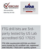 FTG USA Adjustable Wood Countersink Drill Bit Set #6#8#10 with Tapered Drill Bit for Woodworking