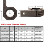 Roll Bar Clamps - 2.5 inch Clamp Bracket, Led Light Mount, Roll Bar Mounting Brackets (Pack 4)