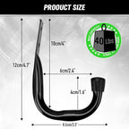 Heavy Duty Garage Storage Hooks, 12-piece Bike Hooks for Garage Wall, Utility Garage Hooks, Wall Mount J Hook for Hanging, Large Metal Storage Organizer Tool, Extension Cord Hanger