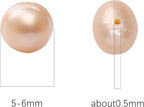 Natural Pearl Beads Potato 5-6mm Pink Freshwater Cultured Loose Gemstone Beads for DIY Jewelry Making 13.8''/Strand HQ
