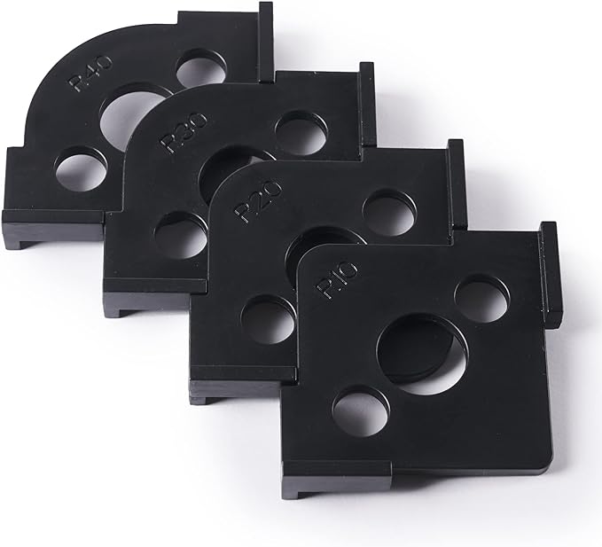Pack of 4 Radius Jig Router Templates Corner Radius Routing Templates,Routing Rounded Corners Router Bit Templates for Woodworking Routing (8 Different Radius Set)