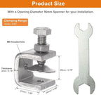 Stainless Steel C Clamps, Mini Tiger Clamp Set for Mounting, Heavy Duty Metal U Clamps, Small Desk G-Clamp with 0.79 Inch Stable Wide Jaw Opening for Metal Working Woodworking Welding Building (6pcs)