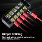 100pcs Insulated Fork Spade Wire Connectors, U Type Electrical Crimp Terminals for 22-16AWG Cable by MILAPEAK (Red)