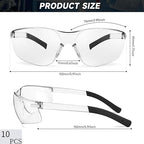 100 Pack Safety Glasses ANSI Z87.1 Scratch Resistant Eyewear for Women Man Lab Goggles Eye Protection