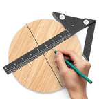 Aluminum Imperial Circle Center Positioning, 45/90 Degree Positioning Ruler, Right Angle Positioning, Centerline Positioning, Multi-Function Arrow Ruler, High-Precision Measuring Ruler,044BK