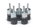Benchmark Abrasives 1 Inch Knot Wire Brush for Drill & Die Grinder, Paint Removal, Cleaning, Deburring - 1/4" Shank, Drill Grinder Attachment (5 Pack) - Carbon Steel