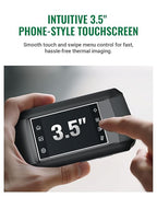 HP96 Thermal Imaging Camera,3.5" Touch Screen Thermal Camera with Visual Camera, 240 x 240 Super Resolution, Intelligent Scene Detection, 96 x 96 IR Resolution, 25 Hz Video Recording, -4°F to 662°F