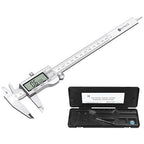 Neoteck 8 inch Digital Caliper Vernier Caliper Stainless Steel LCD Display Digital Caliper Measuring Tool with Fraction/Inch/MM Conversion Used for Inside and Outside Diameter,Depth,Step Measurement