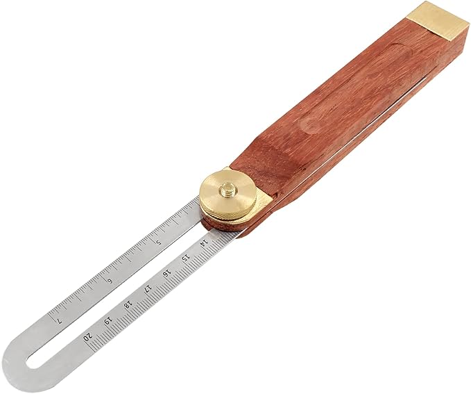 Litoexpe 9" T-Bevel Sliding Angle Ruler Protractor, Adjustable Angle Finder Ruler Hardwood Handle Woodworking Protractor Tool with Metric & Imperial Marks