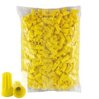 UL Listed Yellow Electrical Wire End Connectors Ribbed Caps Bulk 500 Pack Small Twist-on Wire Connectors Nuts 22-10 AWG,P4 Type Screw Terminals