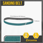 1 x 30 Inch Sanding Belt, 6 Pcs 36 Grit Zirconia Knife Sharpener Belts Work Sharpening for Belt Sander Knife Carving Tool Metal Working