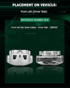 SCITOO Front Left Brake Caliper With Bracket 18B5303 Fit For Chevy Silverado 2500 HD/Silverado 3500 HD, For Chevy Suburban 3500 HD 16-17 For GMC Sierra 2500 HD 11-17 For GMC Sierra 3500 HD 11-17