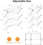 Foldable Drying Rack Clothing,Clothes Drying Rack Folding Indoor and Outdoor Rack,Laundry Drying Rack Collapsible-Black+White