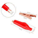 DROK Jumper Wires with Alligator Clips Electrical - 20pcs 35mm Small Pure Copper 19.6 inches/50cm Test Leads with Alligator Clips for Multimeter Electrical Testing