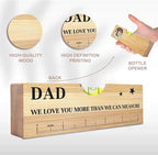 Fathers Day Birthday Gifts for Dad from Daughter Son Wife Wooden Spirit Level Valentines Christmas Thank You Gifts Ideas for Daddy New Dad Papa Grandpa