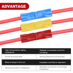 Nilight 200PCS Electrical Butt Connectors AWG 22-10 Insulated Wire Crimp Connector Splice Blue Red Yellow for Automotive Marine Wiring