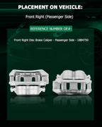 SCITOO Front Right Brake Caliper With Bracket 18B4750 Compatible For Ford For F-150 1999-2003, For Ford For F-150 Heritage 2004, For Lincoln Blackwood 2002