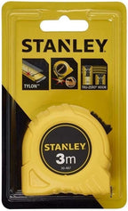 STANLEY Tape Measure (3 m Tape Measure, Extra Strong Curved Tape, Polymer Protective Layer, End Hook Triple Riveted) 1-30-487