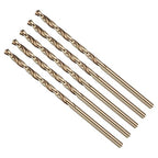 Drill Bit, #39 Cutting Diameter, 4341 HSS Gold Finish 118° Cutting Angle Number Jobber Bits - (Applications: for Drilling Soft Metal Plastic Wood), 5-Pieces