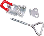 2Pack Stainless Steel 304 Adjustable Toggle Clamp Catch Clasp With Lock Hole, Heavy Duty Quick Release Clamp Anti-Slip Push Pull Toggle Clamp w/Free Screws (Model: 4001 with Lock Hole-S)