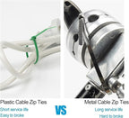 XINGO 11.8 inch Metal Zip Ties (600 Pack), 304 Stainless Steel Heavy Duty Zip Ties, 300lbs Tensile Strength, Multi-Purpose Self-locking Cable Ties for Exhaust Wrap, Outdoor and Canopy Etc