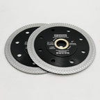 DT-DIATOOL Diamond Tile Blade 4 Inch 2pcs Diamond Turbo X Mesh Rim Segement Circular Saw Blade for Procelain Ceramic Stoneware Marble Granite Fits 5/8"-7/8" Arbor