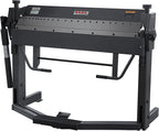 KAKA INDUSTRIAL Pan and Box Brake, 50-Inch Sheet Metal Brake Machine with Fingers, 14-Gauge Mild Steel Capacity Box and Pan Brake with Foot Clamp, 0-135° Folding Angle PBB-5014