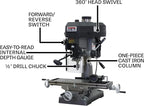 JET 18-Inch Mill Drill Machine, 2 HP, 115/230V 1Ph (Model JMD-18)