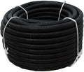Flexible Polyethylene HDPE Non-Split Corrugated Wire Loom Tubing (Black, 2" Dia. x 100 ft)